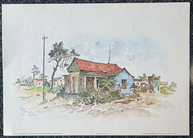 SIGNED & NUMBERED! 1 x COLLECTION OF 4 PRINTS BY SOUTH AFRICAN ARTIST CONRAD THEYS, A PLACE I KNOW