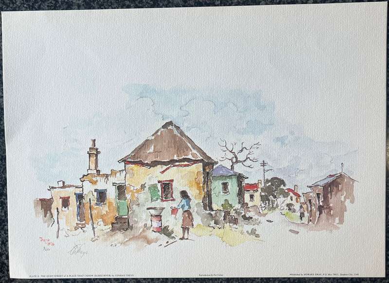 SIGNED & NUMBERED! 1 x COLLECTION OF 4 PRINTS BY SOUTH AFRICAN ARTIST CONRAD THEYS, A PLACE I KNOW