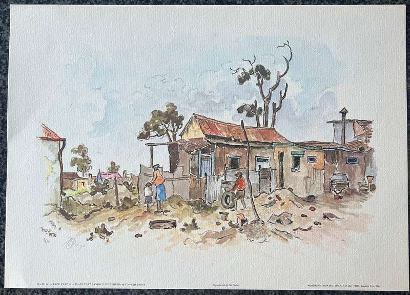 SIGNED & NUMBERED! 1 x COLLECTION OF 4 PRINTS BY SOUTH AFRICAN ARTIST CONRAD THEYS, A PLACE I KNOW