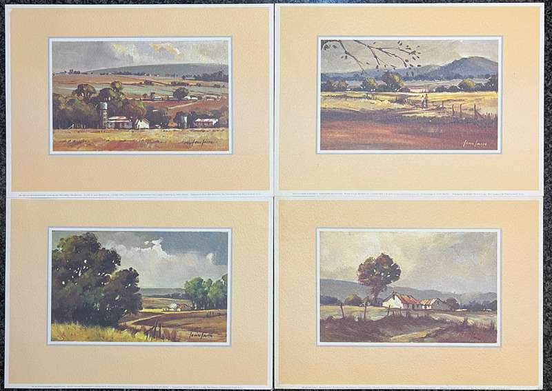 1 x COLLECTION OF 4 PRINTS BY SOUTH AFRICAN ARTIST JOHN SMITH, TRANSVAAL LANDSCAPES