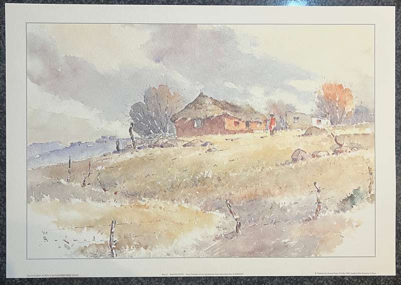 1 x COLLECTION OF 4 PRINTS BY JOHANNES G BORMAN, THE GOLDEN ACRES OF THE EASTERN FREE STATE