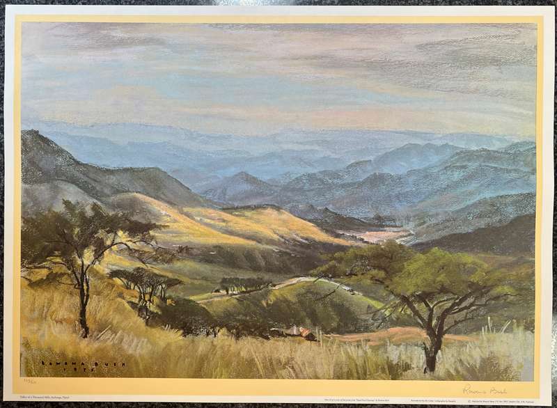 SIGNED, NUMBERED! 1 x COLLECTION OF 4 PRINTS BY LISTED SOUTH AFRICAN ARTIST ROWENA BUSH, NATAL