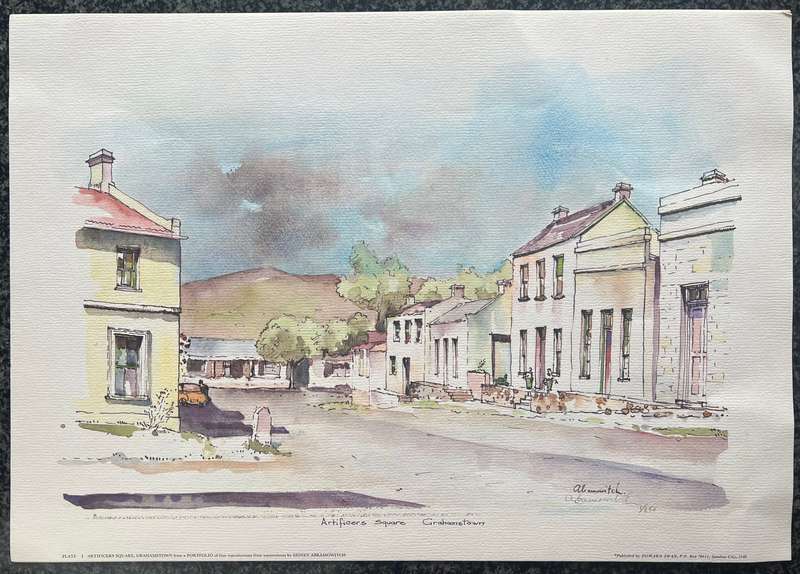SIGNED, NUMBERED! 1 x COLLECTION OF 4 PRINTS BY LISTED ARTIST SIDNEY ABRAMOWITCH, GRAHAMSTOWN