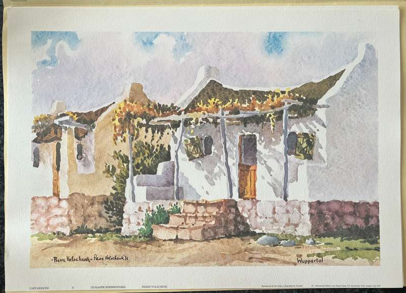 SIGNED, NUMBERED!  x COLLECTION OF 4 PRINTS BY LISTED ARTIST PIERRE VOLSCHENK, CAPE MISSIONS