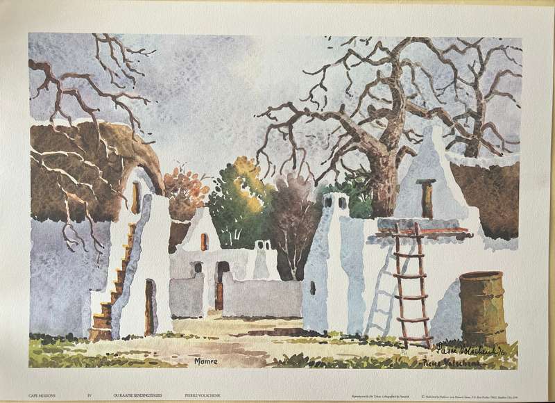 SIGNED, NUMBERED!  x COLLECTION OF 4 PRINTS BY LISTED ARTIST PIERRE VOLSCHENK, CAPE MISSIONS