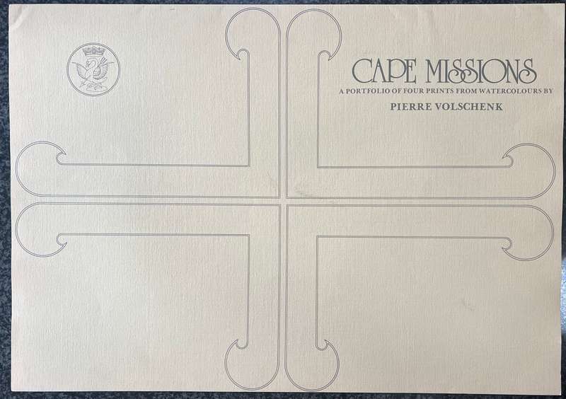 SIGNED, NUMBERED!  x COLLECTION OF 4 PRINTS BY LISTED ARTIST PIERRE VOLSCHENK, CAPE MISSIONS