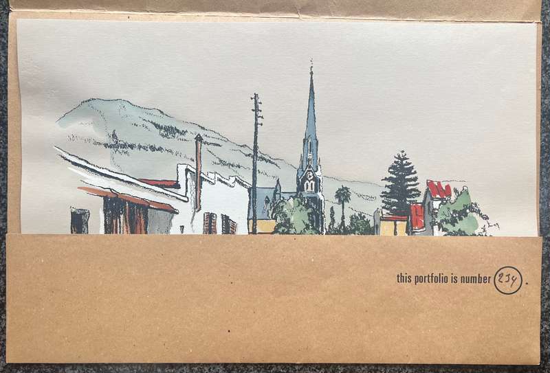 SIGNED, NUMBERED! 1 x COLLECTION OF 4 PRINTS BY ARTIST HOEFSLOOT, GRAAFF-REINET