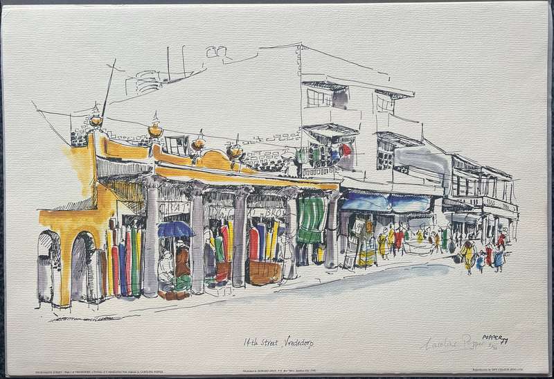 SIGNED, NUMBERED! 1 x COLLECTION OF 4 PRINTS BY SOUTH AFRICAN ARTIST CAROLINE POPPER,  VREDEDORP