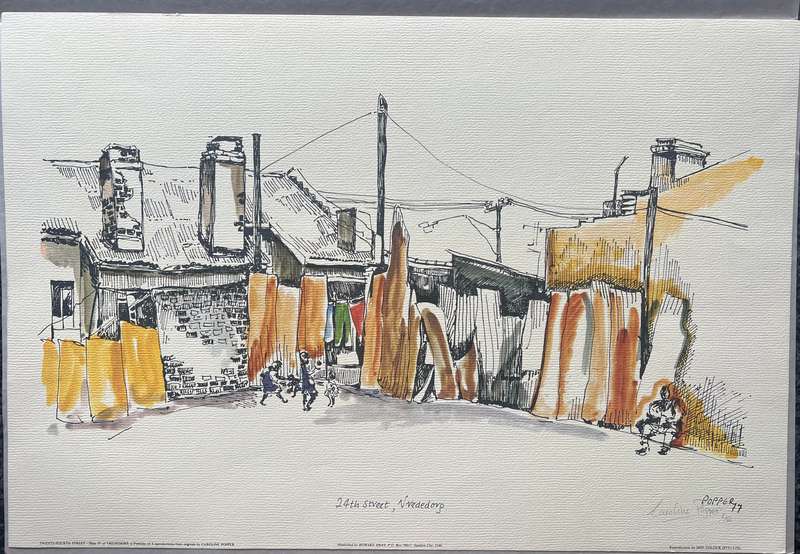 SIGNED, NUMBERED! 1 x COLLECTION OF 4 PRINTS BY SOUTH AFRICAN ARTIST CAROLINE POPPER,  VREDEDORP