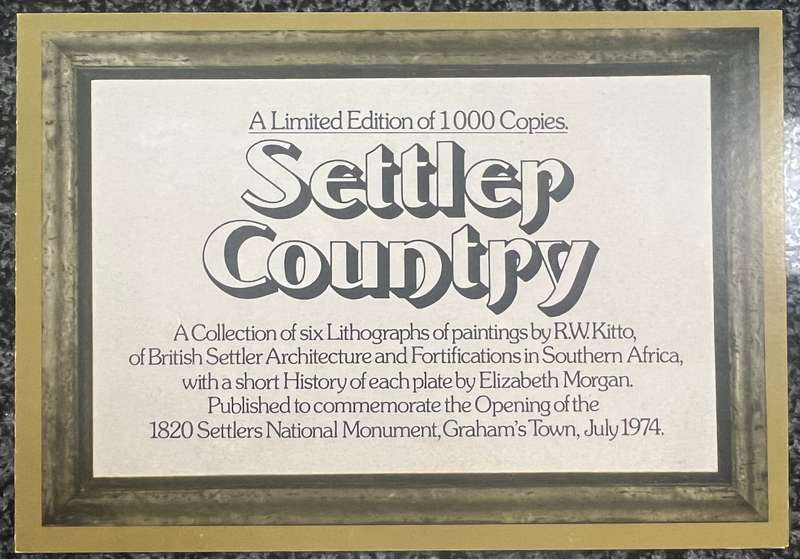 SIGNED, NUMBERED! SETTLER COUNTRY BY ROBERT WILLIAM KITTO 6 LITHOGRAPHIC DRAWINGS