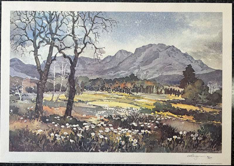 SIGNED, NUMBERED! 1 x COLLECTION OF 4 PRINTS BY A H BRIDGMAN, THE CAPE COUNTRYSIDE