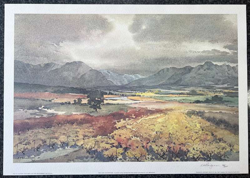SIGNED, NUMBERED! 1 x COLLECTION OF 4 PRINTS BY A H BRIDGMAN, THE CAPE COUNTRYSIDE