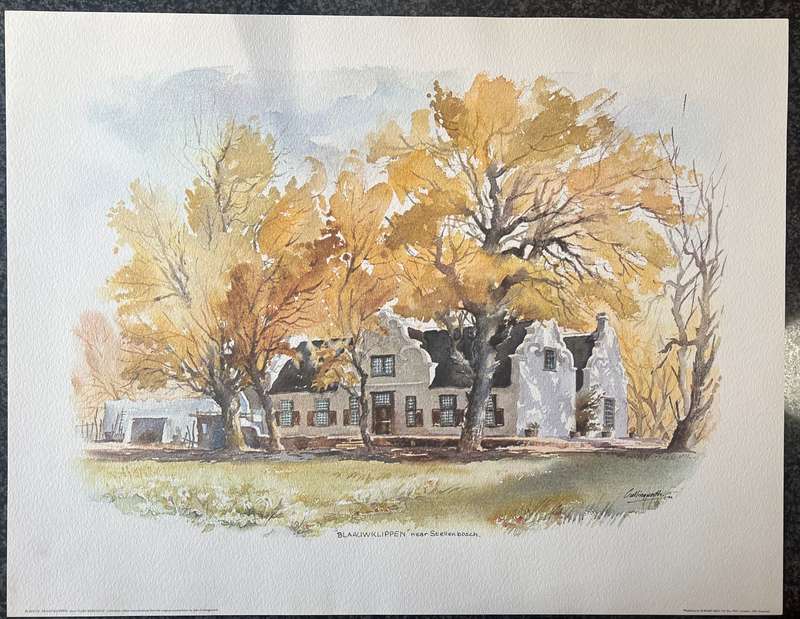 1 x COLLECTION OF 4 PRINTS "CAPE HERITAGE" BY LISTED SOUTH AFRICAN ARTIST JOHN CULLINGWORTH