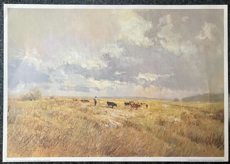 1 x COLLECTION OF 2 PRINTS "LANDSCAPES" BY LISTED SOUTH AFRICAN ARTIST CHRIS TUGWELL
