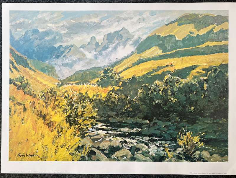 1 x COLLECTION OF 4 PRINTS "THE DRAKENSBERG" BY LISTED SOUTH AFRICAN ARTIST ALAN WOLTON