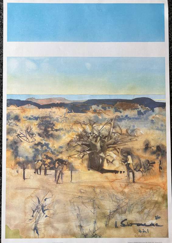 1 x COLLECTION OF 4 PRINTS "FAR HORIZONS" BY LISTED SOUTH AFRICAN ARTIST ULRICH SCHWANECKE
