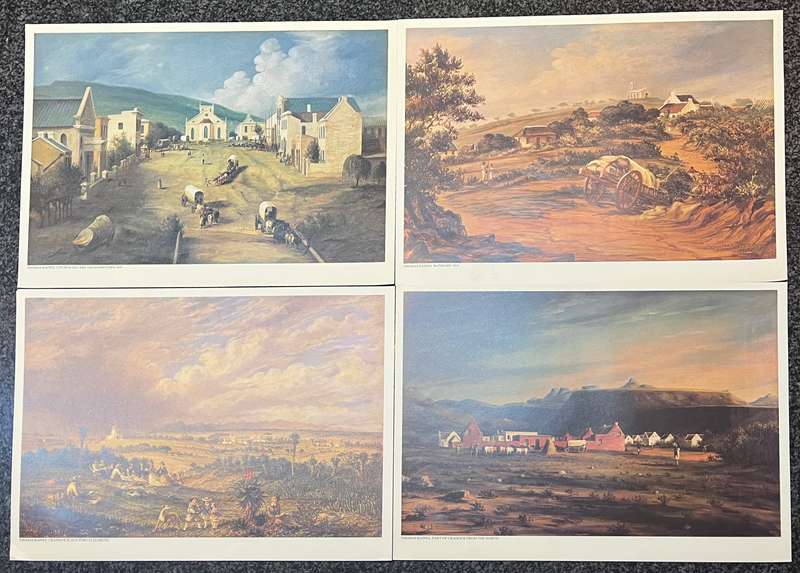 1 x COLLECTION OF 4 PRINTS "VILLAGES OF THE EASTERN CAPE IN THE 19th CENTURY" BY THOMAS BAINES