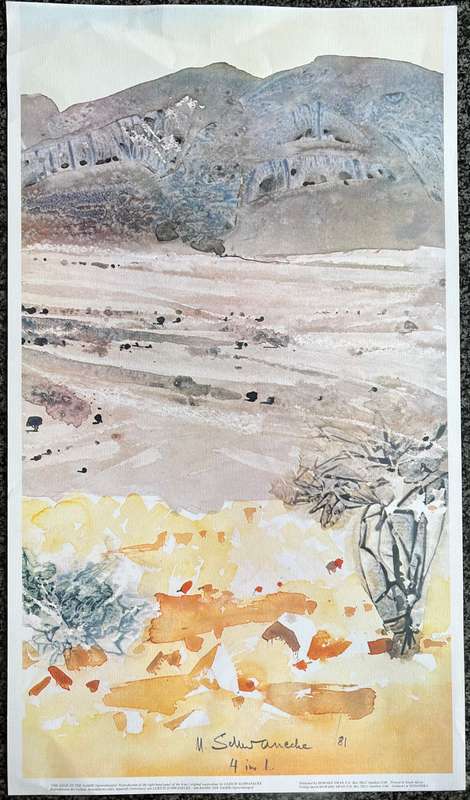 1 x INCOMPLETE COLLECTION OF 2 PRINTS "THE EDGE OF THE NAMIB" BY ULRICH SCHWANECKE
