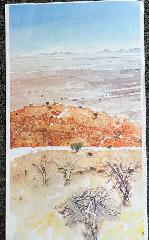 1 x INCOMPLETE COLLECTION OF 2 PRINTS "THE EDGE OF THE NAMIB" BY ULRICH SCHWANECKE