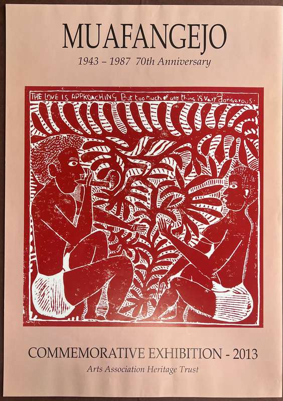 1 x COLLECTION OF 3 EXHIBITION POSTERS "JOHN NDEVASIA MUAFANGEJO"