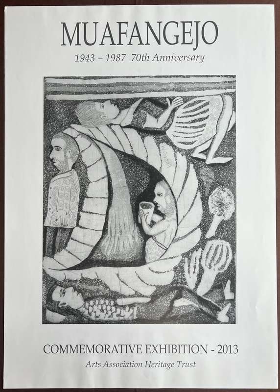 1 x COLLECTION OF 3 EXHIBITION POSTERS "JOHN NDEVASIA MUAFANGEJO"