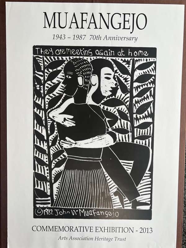 1 x COLLECTION OF 3 EXHIBITION POSTERS "JOHN NDEVASIA MUAFANGEJO"