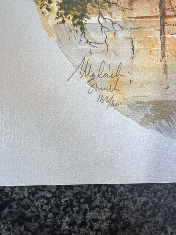 SIGNED, NUMBERED! 1 x COLLECTION OF 6 PRINTS BY LISTED ARTIST MALACHI SMITH