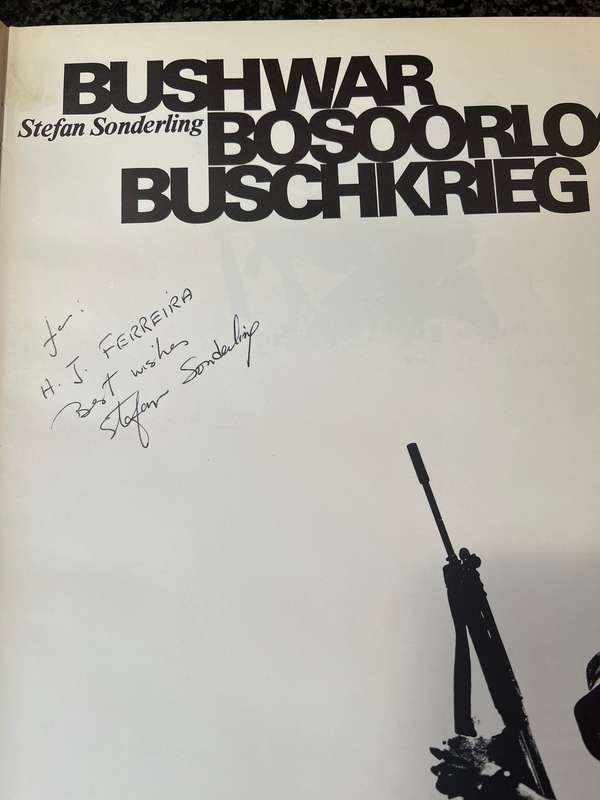 SIGNED! BUSHWAR/BOOSOORLOG/BUSCHKRIEG BY STEFAN SONDERLING