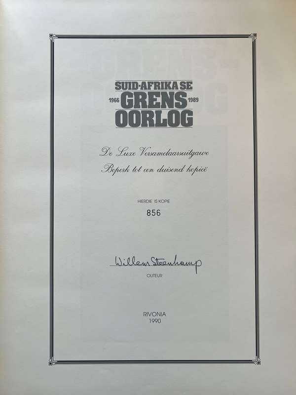 DELUXE EDITION! SUID-AFRIKA SE GRENSOORLOG 1966 - 1989 BY WILLEM STEENKAMP