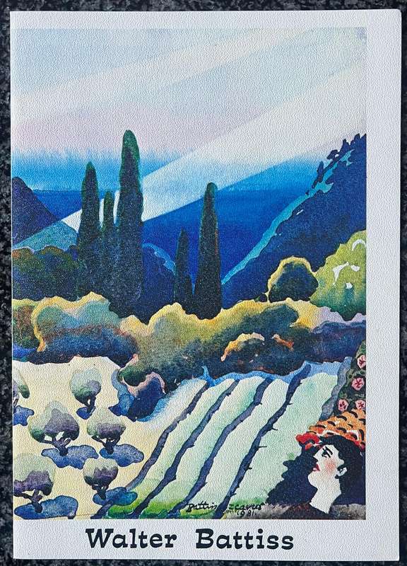 WALTER BATTISS RAU 1 - 20.3.82 EXHIBITION INVITATION AND CATALOGUE