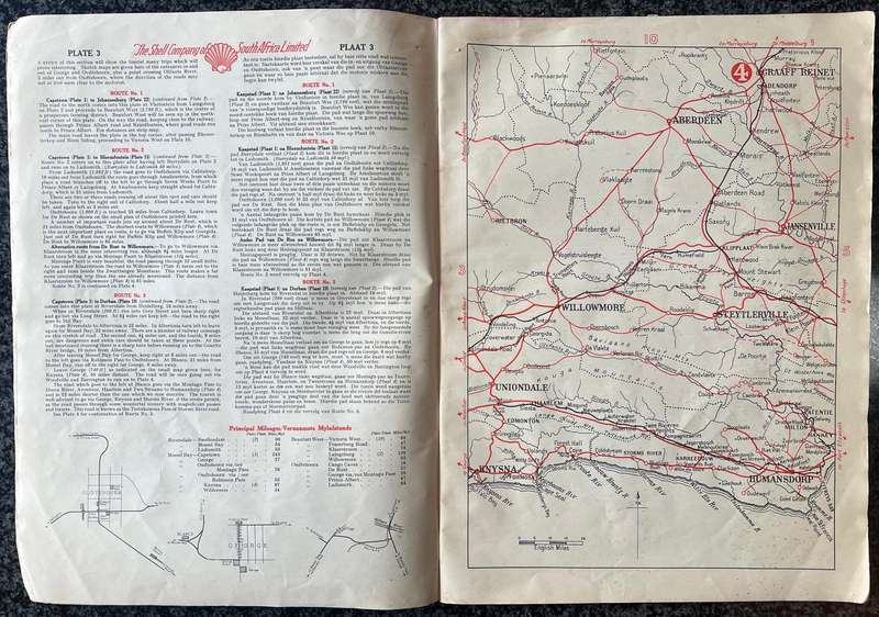 SHELL ROAD MAP OF THE UNION OF SOUTH AFRICA