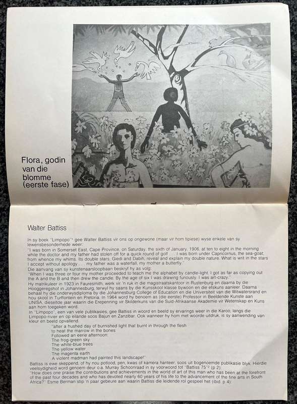 WALTER BATTISS RAU 1 - 20.3.82 EXHIBITION INVITATION AND CATALOGUE