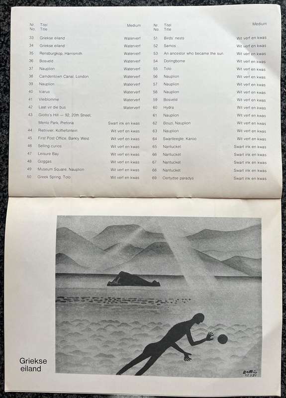 WALTER BATTISS RAU 1 - 20.3.82 EXHIBITION INVITATION AND CATALOGUE