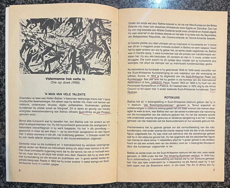 WALTER BATTISS: ENERGIE MENS EN KUNSTENAAR, TIENERTAKE BY PIETER SWANEPOEL