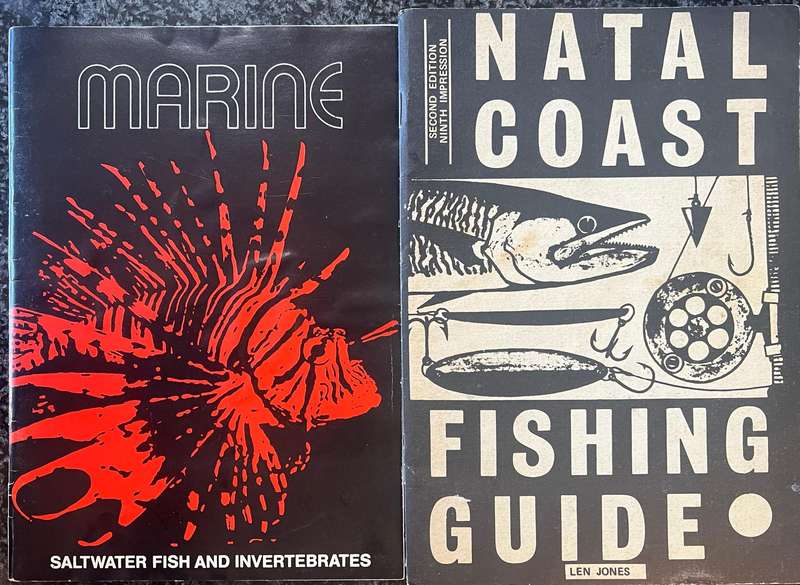 2 FISHING GUIDES! MARINE: SALTWATER FISH AND INVERTEBRATES & NATAL COAST FISHING GUIDE BY LEN JONES