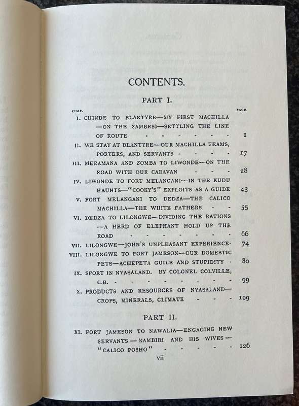 TRAVEL AND SPORT IN NYASALAND, ANGONILAND AND RHODESIA BY ARTHUR COLVILLE