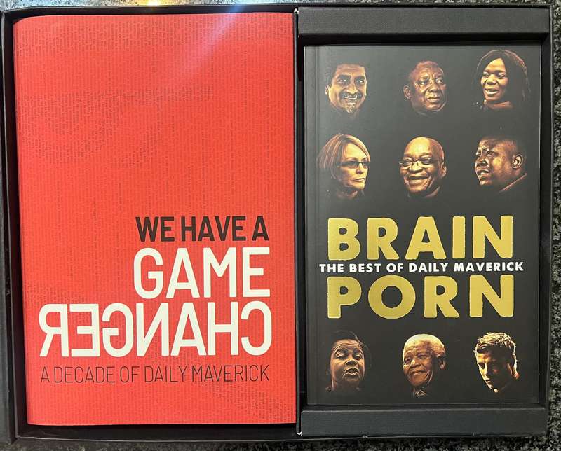 SIGNED & NUMBERED! A DECADE OF DAILY MAVERICK BOX SET: WE HAVE A GAME CHANGER & BRAIN P*RN