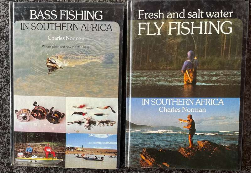 2 BOOKS! BASS FISHING IN SOUTHERN AFRICA AND FRESH AND SALT WATER FLY FISHING BY CHARLES NORMAN