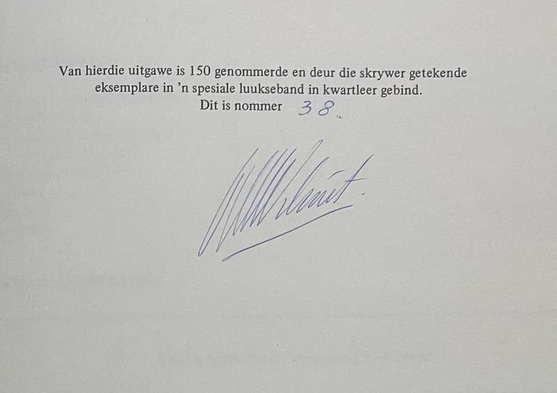 PIERNEEF `LINOSNEE` FEG NILANT,  DELUXE FIRST EDITION SIGNED AND NUMBERED OUT OF 150!