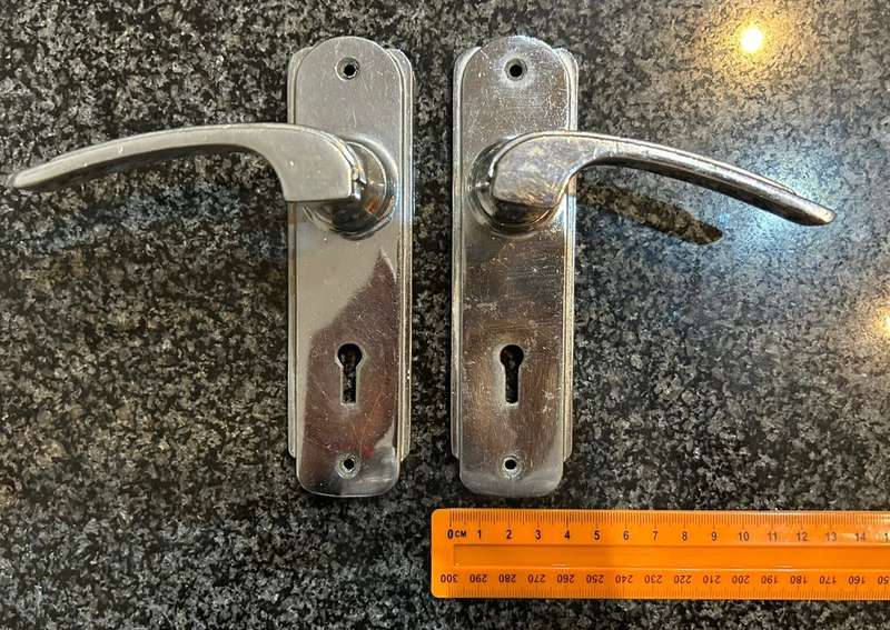 SET OF MATCHING DOOR HANDLES - ARCHITECTURAL SALVAGE