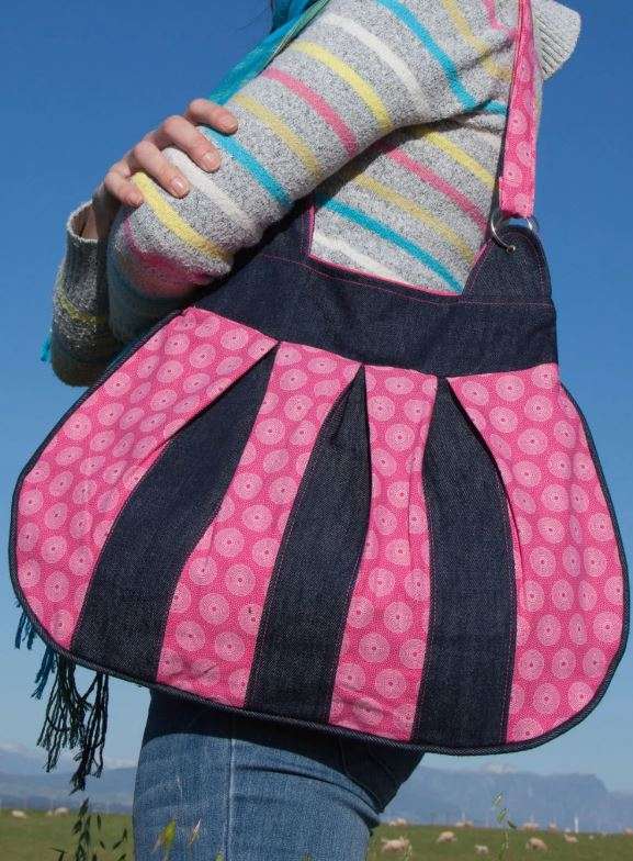 Combo Big pink Shweshwe hobo bag with free wallet combo, hand made, Boho bag / Messenger / Diaper b
