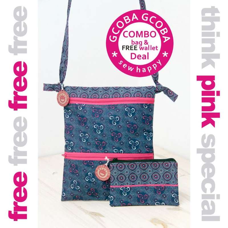 Combo - Shweshwe Sling Bag & Wallet Combo. Truly South African. Hand made and unique.