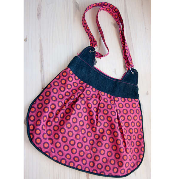 Combo Pink African Hobo bag with a FREE WALLET made from South African Shweshwe. Boho bag / Messenge