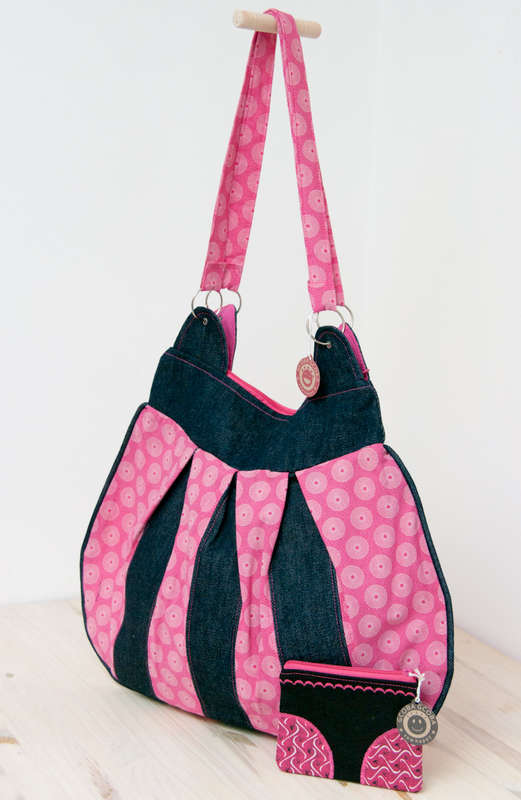 Combo Big pink Shweshwe hobo bag with free wallet combo, hand made, Boho bag / Messenger / Diaper b