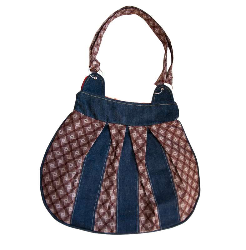 Combo Big Shweshwe bag with free wallet combo, Hand Made, Boho bag / Messenger