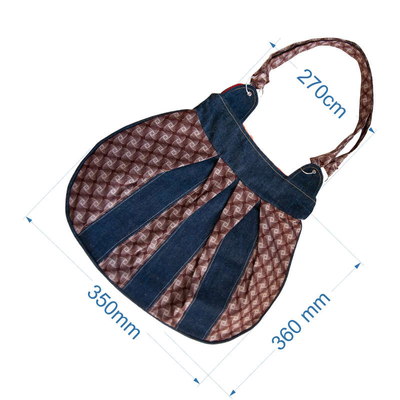 Combo Big Shweshwe bag with free wallet combo, Hand Made, Boho bag / Messenger