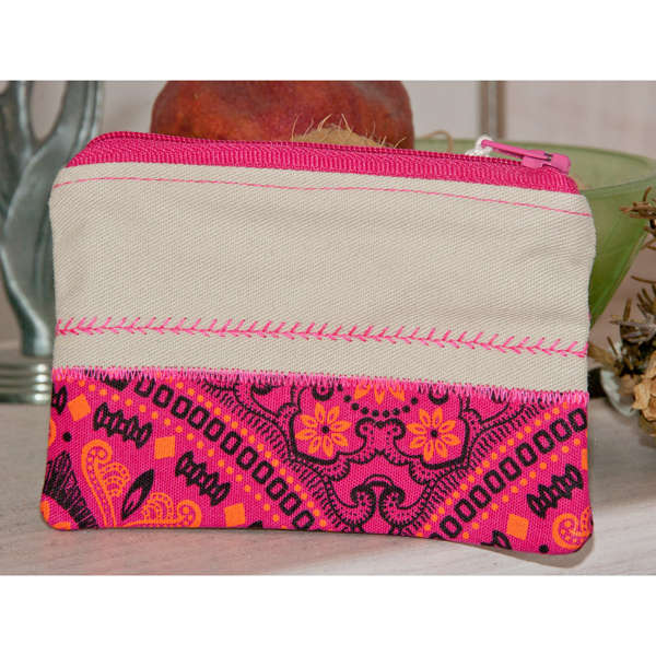 Combo Pink and Blue South African Shweshwe and denim Bag & Wallet. Boho bag / Hobo bag / Hand make