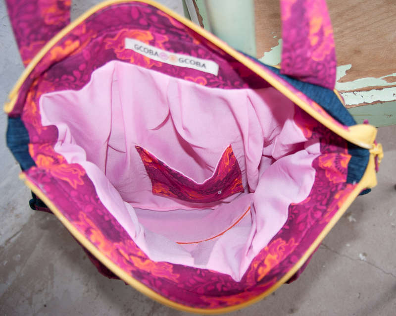 Combo Pink and Blue South African Shweshwe and denim Bag & Wallet. Boho bag / Hobo bag / Hand make