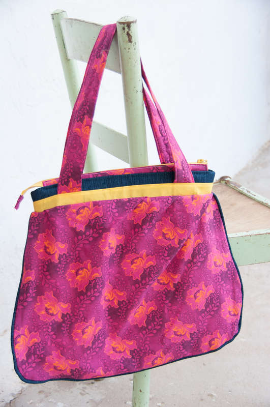 Combo Pink and Blue South African Shweshwe and denim Bag & Wallet. Boho bag / Hobo bag / Hand make