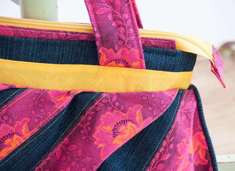 Combo Pink and Blue South African Shweshwe and denim Bag & Wallet. Boho bag / Hobo bag / Hand make